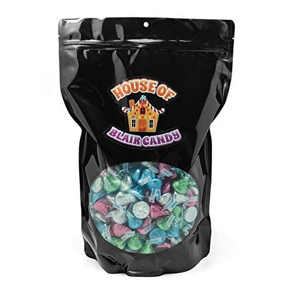 Easter Kisses - 5 Pound Resealable Stand-up Candy Bag - Individually Wrapped Chocolate Drops Wrapped in Pastel Colored Foil - Bulk Milk Chocolate Candy