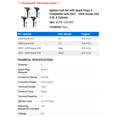 thumbnail image 2 of Ignition Coil Set with Spark Plugs 4 - Compatible with 2007 - 2009 Suzuki SX4 2.0L 4-Cylinder - Autopart Premium, 2 of 2