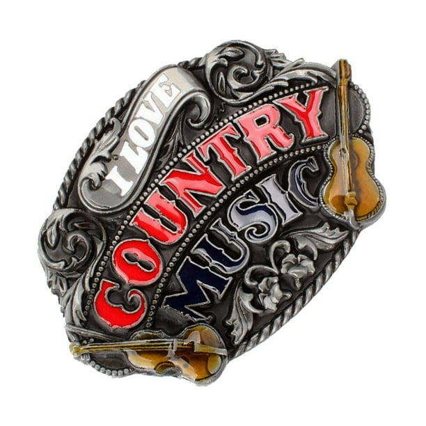 American Country Belt Buckle Music Guitar Metal Western Classic