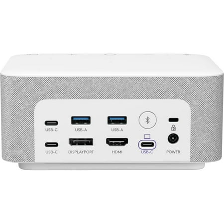 Logitech - Logi Dock All-in One Laptop Docking Station with Speakerphone for Zoom, Google Meet, Google Voice - White
