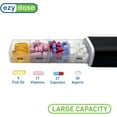 thumbnail image 2 of Ezy Dose 7-Day Weekly Slide Pill Organizer, Stylish Medication Storage Case with Durable BPA-Free Plastic with Aluminum Exterior, Large, 9-Inch, Black, 2 of 4