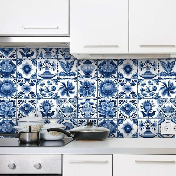 Clearance!24PCS Peel and Stick Backsplash Tiles for Kitchen Black and White Stick on Backsplash Kitchen Backsplash Contact Paper Kitchen Wallpaper Self Adhesive Removable Wallpaper