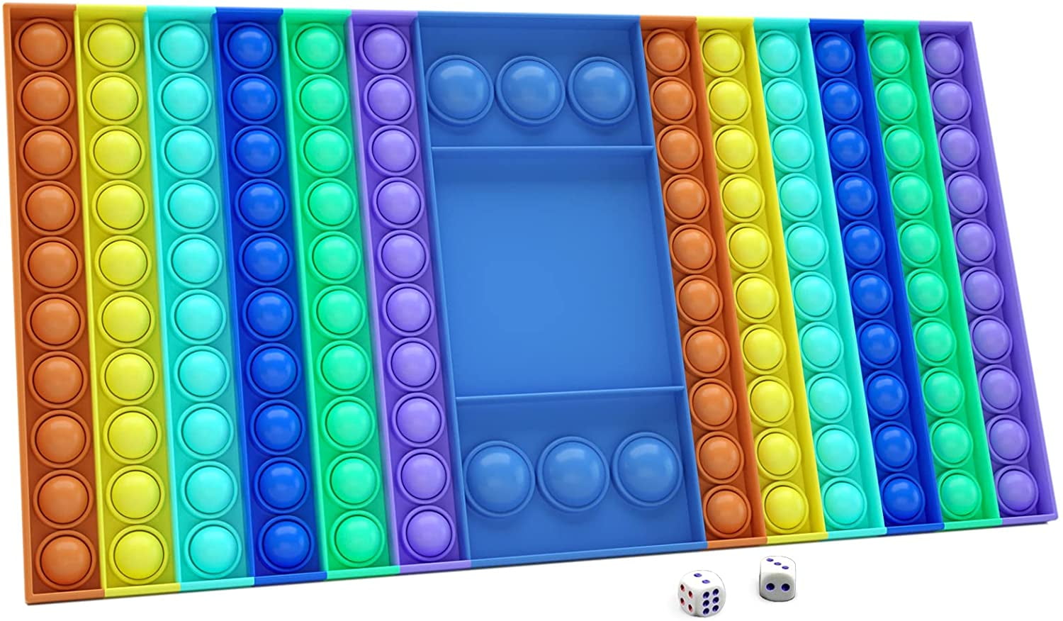 Big Size Push Game Fidget Toy,Rainbow Chess Board Push Bubble Popit Sensory Game 