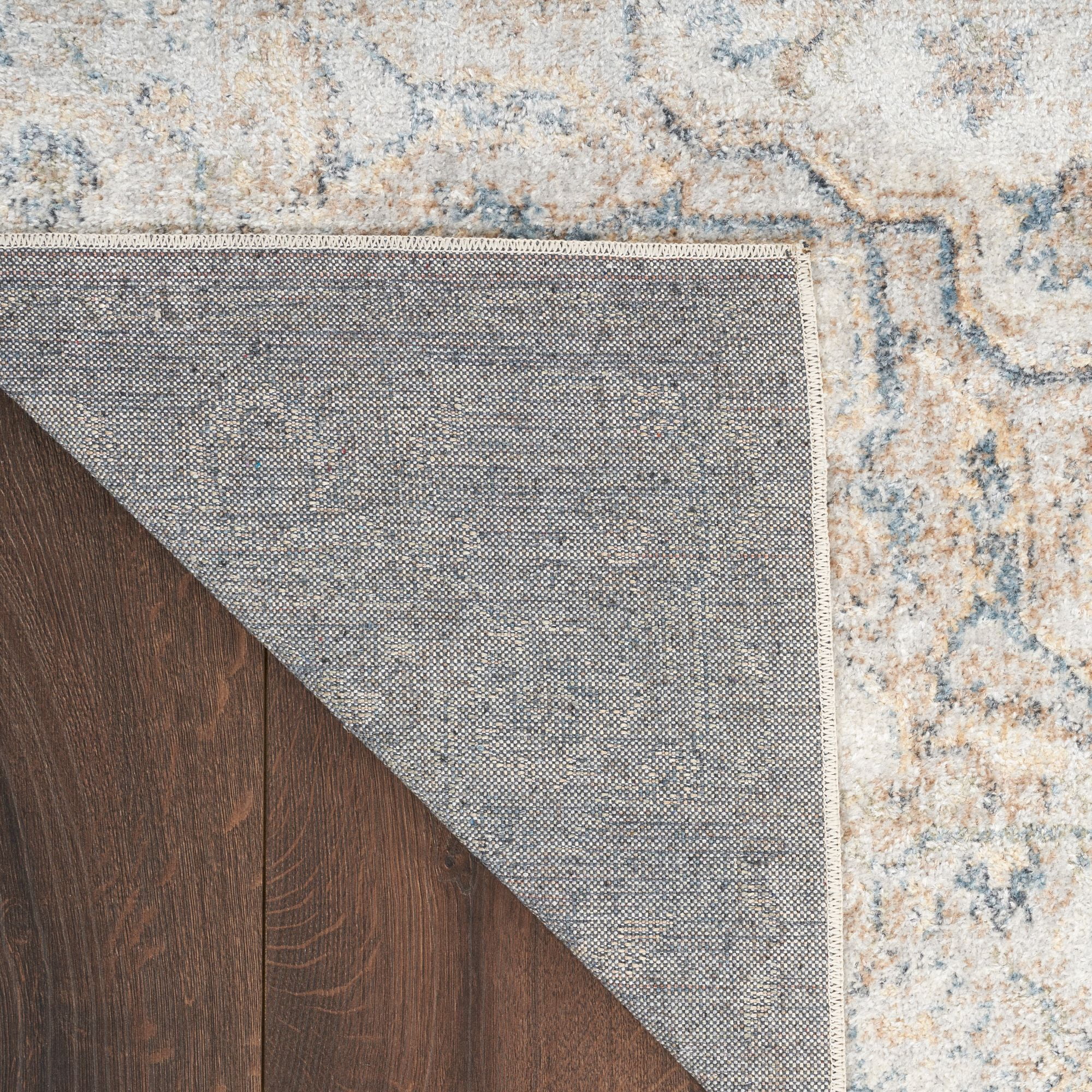 Nourison Astra Machine Washable 7'10" x 10' Silver Grey Vintage Indoor Flatweave Rug