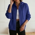 thumbnail image 2 of vigerkar Zip Up Cardigan Sweatshirts for Women Long Sleeve Lightweight Hoodie Oversized Casual Hoodies Sweater Fashion Jackets (Blue, XL), 2 of 6