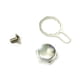 thumbnail image 2 of Carrete Baitcasting, placa de bloqueo, tuerca de manivela, piezas de repuesto, accesorios de aparejos, reparación DIY, mango de aleación de aluminio, Plata a la izquierda, 2 of 8