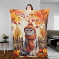 thumbnail image 3 of Happy Thanksgiving Scottish Fold Give Thanks Fall Beanie Scarf Welcome Cozy Fleece Blanket Cat Lover Kitten Owner Gifts Warm Soft Throw Blanket - 00020, 3 of 5