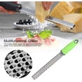 thumbnail image 2 of Grater, Multifunctional Corrosion Resistant Kitchen Stainless Steel Cheese Grater Tool Chocolate Lemon Peeler Green, 2 of 5
