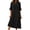 X Black, variant on Plus Size Dresses for Women Cotton Crew Neck Short Sleeve Casual Solid Color T Shirts Dress