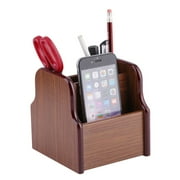 Multi-functional Wooden Revolving Caddy TV Remote Control Desk Stationery Organizer Storage Makeup Stand Holder Box Rack