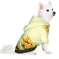 thumbnail image 2 of Fotbe Sunflowers On A Yellow Background Sudadera con Estampado para Perros Pequeños – Suéter con Capucha para Mascotas, Tela Suave de Forro Polar con Bolsillo-XX-Large, 2 of 7