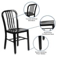 thumbnail image 3 of Bowery Hill Metal Black Dining Chair Rectangular Indoor-Outdoor 33.25" Unassembled, 3 of 7