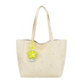thumbnail image 1 of Bolso tote para mujer, ligero, ideal como regalo, bolso de mano grande y moderno para los artículos esenciales de vacaciones. Amarillo, 1 of 8