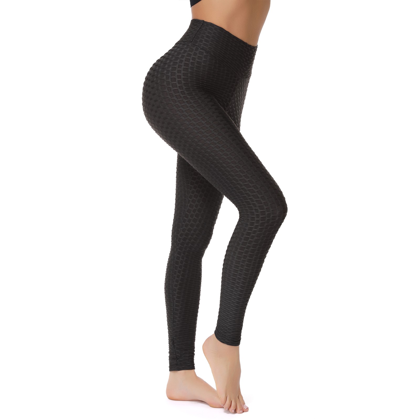 FITTOO FITTOO High Waist Textured Workout Leggings Booty