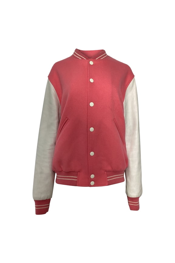 Pre-Owned Celine x Scott Reeder Varsity Jacket in Pink Wool