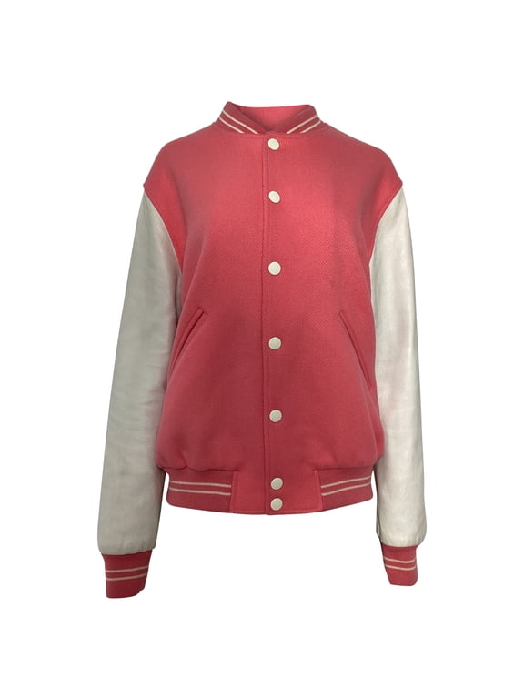 Pre-Owned Celine x Scott Reeder Varsity Jacket in Pink Wool