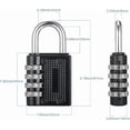 thumbnail image 2 of 4pcs Combination Padlock, Heavy Metal Padlock for Gym Locker, Padlocks with Code, Padlock for Gym, Padlocks, Locker Padlocks, Waterproof Combination L, 2 of 5