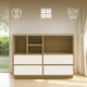 thumbnail image 3 of Ilios Innova | Librero Minimalista para Sala, Recámara u Oficina, Estante Organizador de Madera Color Maple con Cajones, 3 of 9