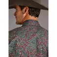 thumbnail image 2 of Men's Stetson Shirt Snap 2 Pocket Print Merlot Paisley - Wine, 2 of 3