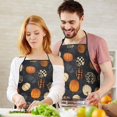 thumbnail image 4 of Pumpkins Welcome Fall Cooking Kitchen Aprons with Pocket Chemical Work Apron Waterproof Bib Apron for Couple Bride Mrs Mr Cooking Aprons for Kitchen Cool BBQ Grilling, 4 of 7