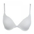 thumbnail image 2 of Deepwonder Women's Perfectly Fit Lightly Lined Memory Touch T-Shirt Bra Seamless Front Closure Bra Girls's Push Up Underwear Buckle Small Chest Bra Underwire-Striped Style, 2 of 7