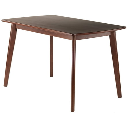 Contemporary Home Living 29” Brown Walnut Dining Table