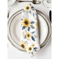 thumbnail image 2 of Sunflower Cloth Napkins Washable Set of 2, Spring Floral Vintage Summer Botanical Reusable Dinner Table Napkins Cloth Bulk for Weddings Kitchen Restaurants Hotel Events Parties 20 x 20 Inch, 2 of 9