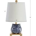 thumbnail image 2 of JYL3014A Justina 16" Ceramic Mini LED Table Lamp Cottage, Transitional for Bedroom, Living Room, Office, College Dorm, Coffee Table, Bookcase, Blue/White, 2 of 8