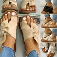 thumbnail image 4 of Sandales à Nœud pour Femmes, Pantoufles Confortables pour Dames, Chaussures Plates d'Été à Enfiler, 4 of 5