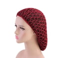 thumbnail image 4 of 2 Pcs Filet à Cheveux en Maille Douce en Rayonne Bonnet Tricoté Crochet de Sommeil Filet à Cheveux Longs, 4 of 7