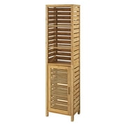 Linon Bracken Tall Cabinet, 3 Open and 3 Interior Shelves