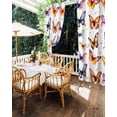 thumbnail image 5 of nqOlkjepod Outdoor Curtains for Patio Waterproof, Spring Butterfly Outdoor Privacy Panels Grommet, Summer Watercolor Farmhouse Blackout Outside Curtains for Porch/Cabana/Pergola 54"x84", 2 Panels, 5 of 8