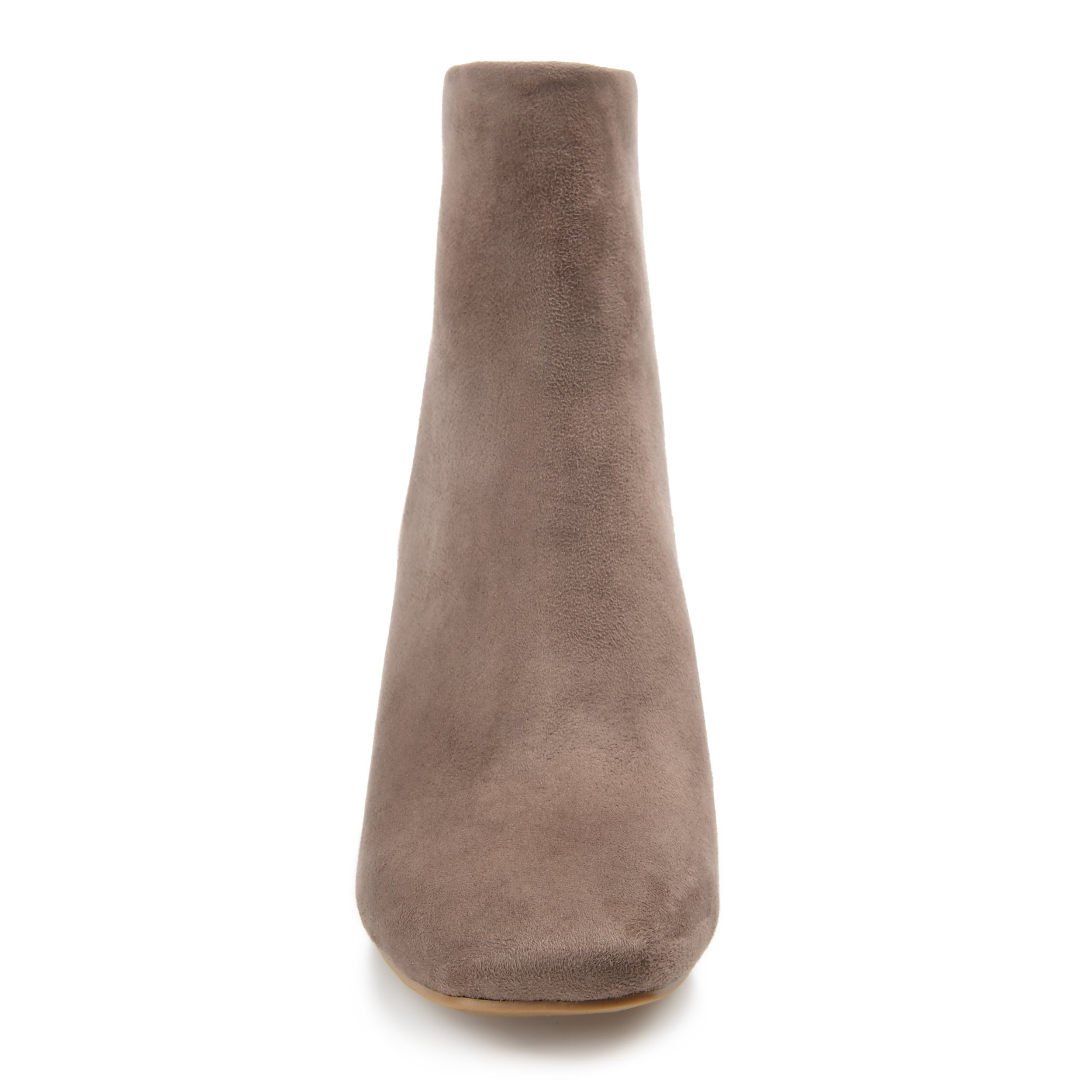 Journee Womens Audrina Back Heel Zip Stacked Heel Booties