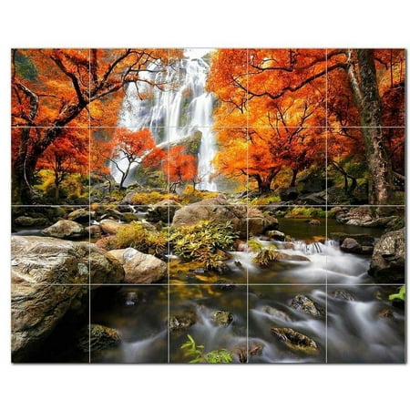 Waterfalls Ceramic Tile Mural Kitchen Backsplash Bathroom Shower 401777 S54