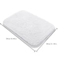 thumbnail image 3 of Area Rugs,Bathroom Rugs Bath Mat Absorbent Microfiber Bath Rugs Non Slip Plush Shaggy Shower Mat For Bathroom Floor Tub Machine Washable Kitchen Mat Doormat White(24x16 Inch), 3 of 8