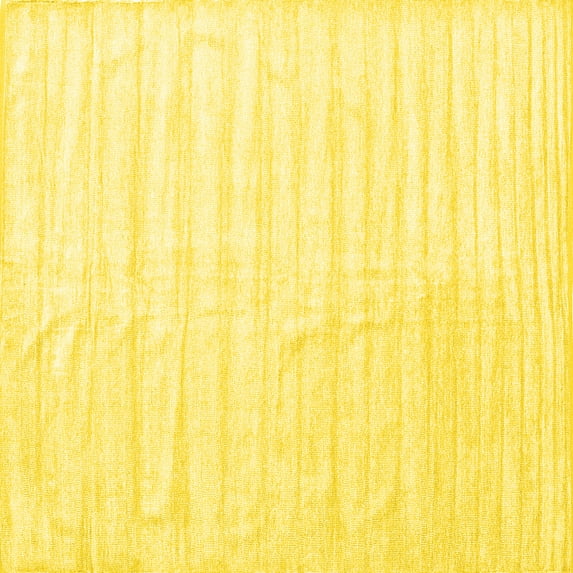Ahgly Company Indoor Square Solid Yellow Modern Area Rugs, 6' Square