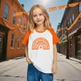 thumbnail image 4 of YUNAFFT T-shirts à Manches Raglan pour Enfants Imprimé Festival Orange Style Décontracté Quotidien, 4 of 9
