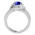thumbnail image 3 of Mauli Jewels Rings for Women 1.60 Carat Diamond And Tanzanite Ring 4-prong 14k White Gold, 3 of 6