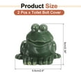 thumbnail image 2 of 2 Pack Toilet Bolt Covers, Ceramics Toilet Bolt Cap Frog Decor Covers Cute Frog Toilet Screw Cover 3.03"x2.6"x2.36"(L*W*H), Green, 2 of 6