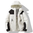 thumbnail image 4 of Men's Color Block Loose Casual Warm Windproof Waterproof Long-Sleeve Outerwear With Detachable Hood Leisure Oversize Jackets for Men, 4 of 7