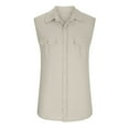 thumbnail image 5 of cllios Mens Sleeveless Button Down Shirts Linen Cotton Summer Beach Basic Tank T-Shirt Tops, 5 of 7