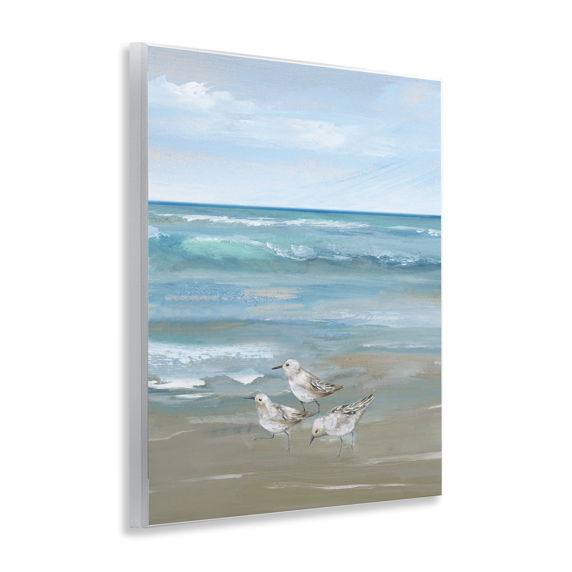 Stupell Industries Sanderlings on Gentle Waves Wall Plaque Art, design by Nan