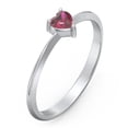 thumbnail image 3 of Heart Birthstone Ring - Ruby (July), 3 of 6