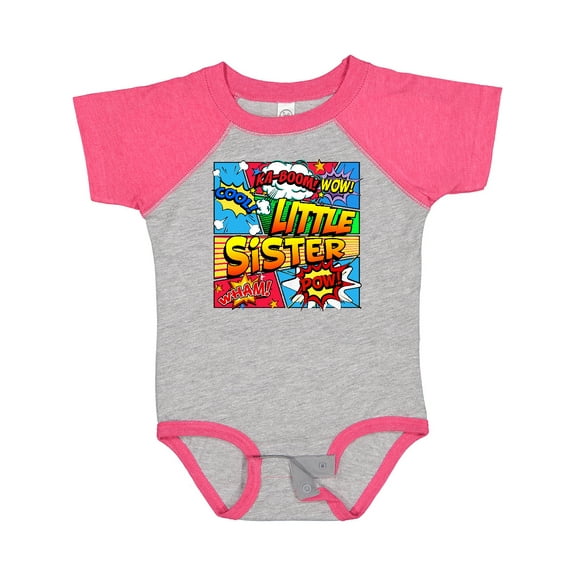Inktastic Little Sister Comic Book Girls Baby Bodysuit