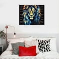 thumbnail image 4 of Nawypu Inspirational Quotes Lion Canvas Wall Art Animal Inspiring Poster Prints Picture Artwork Wall Decor for Office Man bedroom Living Room Home Decoration Framed, 4 of 4