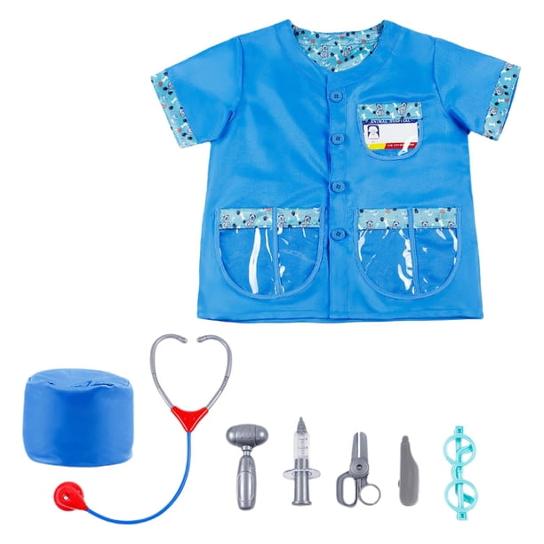 Juego de rol de Halloween, juego de rol de disfraces para niños y niñas de 3 4 5 6 7 años Ropa veterinaria Zulema Traje de juego de rol