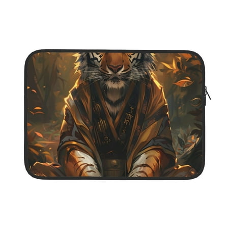 Naloa Tiger In The Fallen Leaf Forest Laptop Sleeve Water-Resistant Protective Computer Cover Carrying Case Bag Compatible Protective Case-15 inch