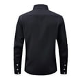thumbnail image 3 of Men's Solid Color Business Shirt Multi-Use Long Sleeve Dress Shirts Regular Fit Casual Slim Fit Shirts, 3 of 5
