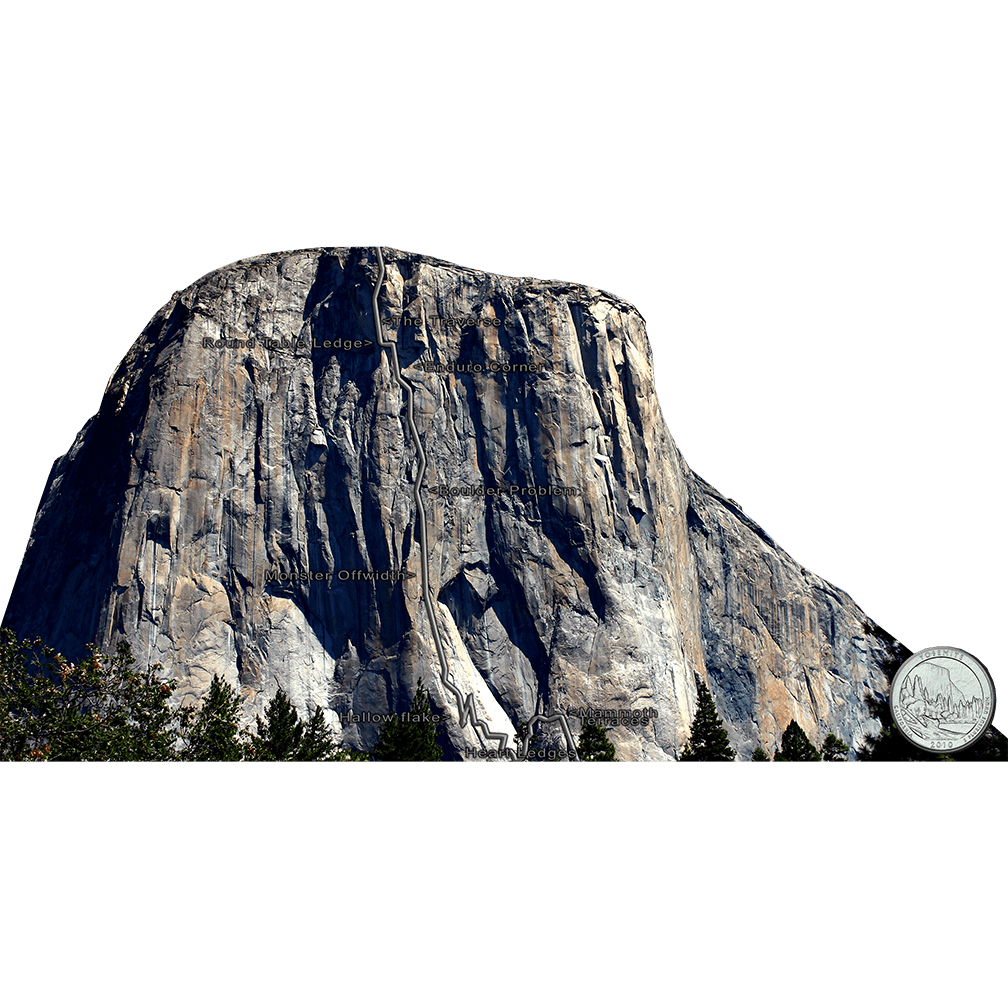 H13157 El Capitan Free Solo Yosemite Rock Climbing Monolith Honnold