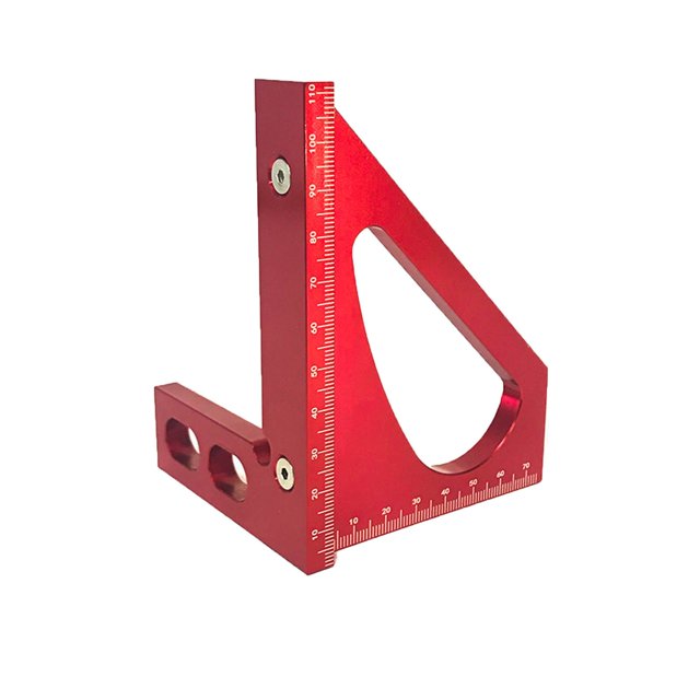 Hearth & Gear Outils de Menuiserie en Alliage d'Aluminium Règle Carrée 90 Outil de Mesure de Menuiserie Règle de Marquage Multifonctionnelle Support de Poteau en T Crochet Poteaux de Clôture en Bois 5 Pieds Poteaux en T pour Clôture